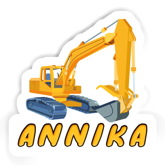 Excavator Sticker Annika Laptop Image