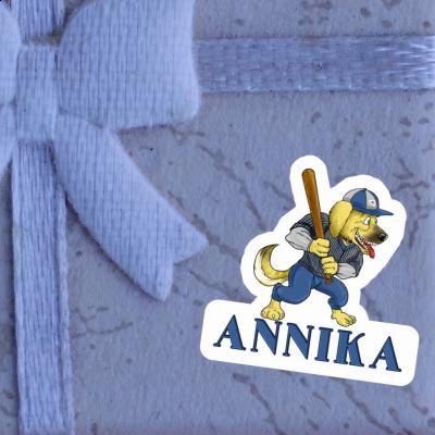 Annika Sticker Baseball Dog Notebook Image