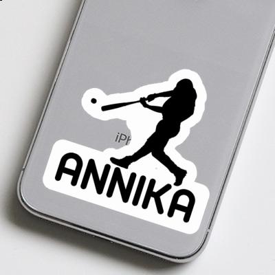 Sticker Baseball Player Annika Notebook Image