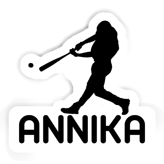 Sticker Baseball Player Annika Laptop Image