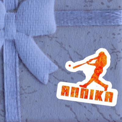 Annika Sticker Baseball Player Image