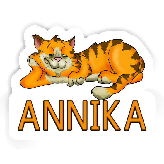 Annika Sticker Chilling Cat Notebook Image