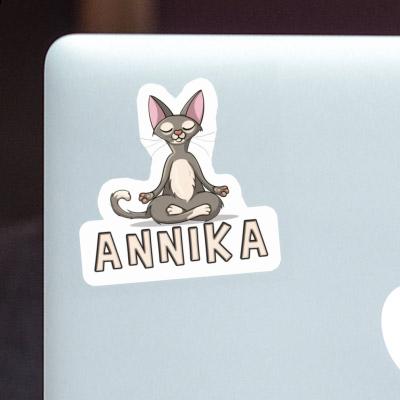 Annika Sticker Yoga Cat Notebook Image