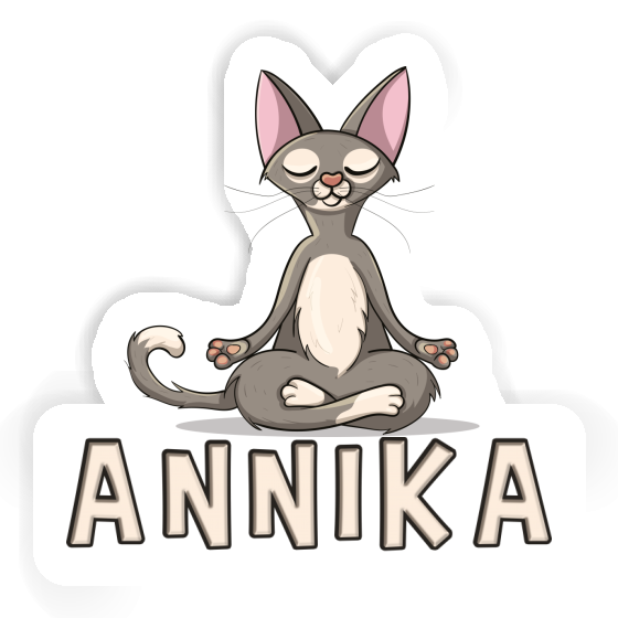 Annika Sticker Yoga Cat Image