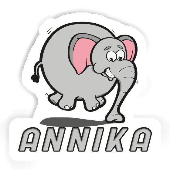 Jumping Elephant Sticker Annika Notebook Image