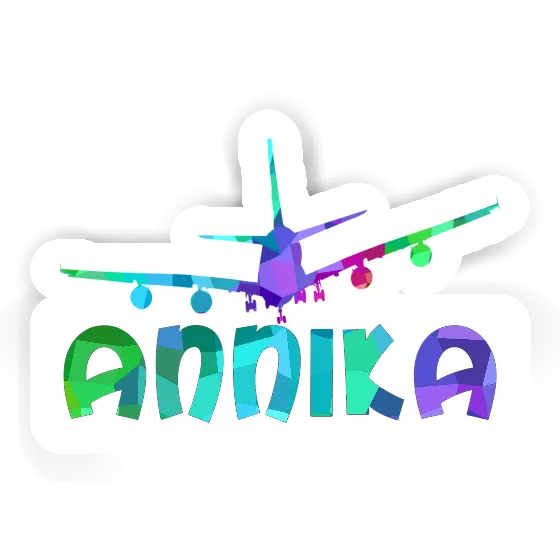 Annika Sticker Airplane Notebook Image