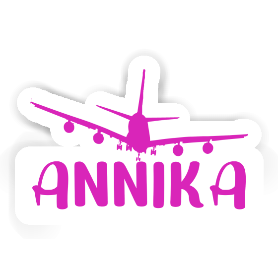 Annika Sticker Airplane Laptop Image