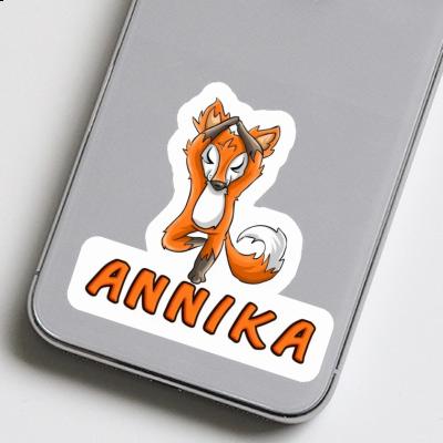 Autocollant Yoga Renard Annika Laptop Image