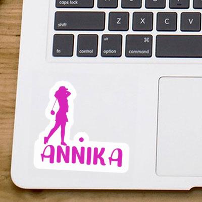 Sticker Annika Golfer Laptop Image