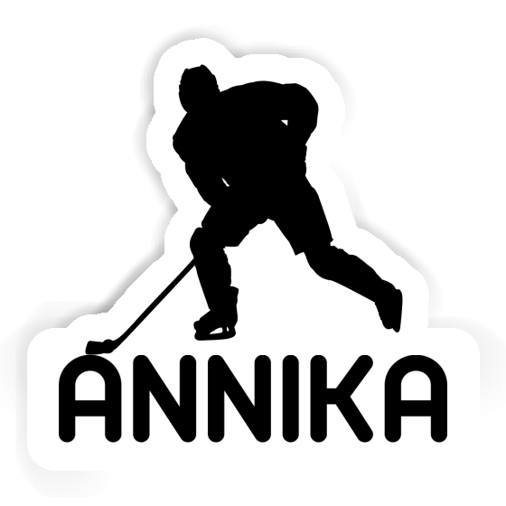 Sticker Eishockeyspieler Annika Notebook Image