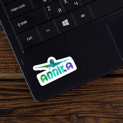 Sticker Airplane Annika Laptop Image