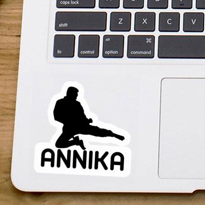 Annika Autocollant Karatéka Laptop Image