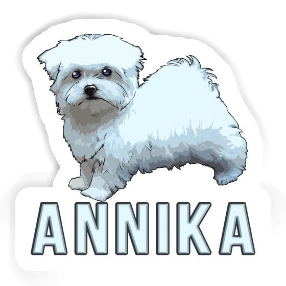 Sticker Annika Maltese Dog Notebook Image