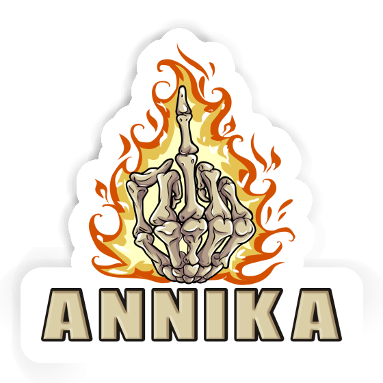 Annika Sticker Mittelfinger Notebook Image