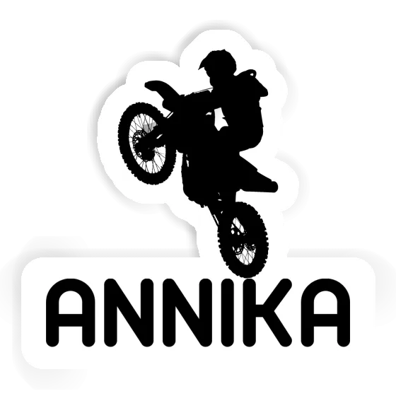 Motocross-Fahrer Aufkleber Annika Laptop Image