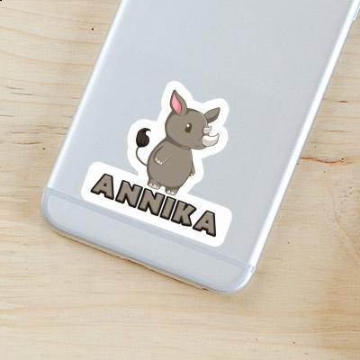 Aufkleber Nashorn Annika Laptop Image