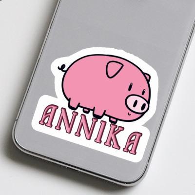 Sticker Annika Pig Laptop Image