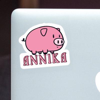 Sticker Annika Pig Laptop Image