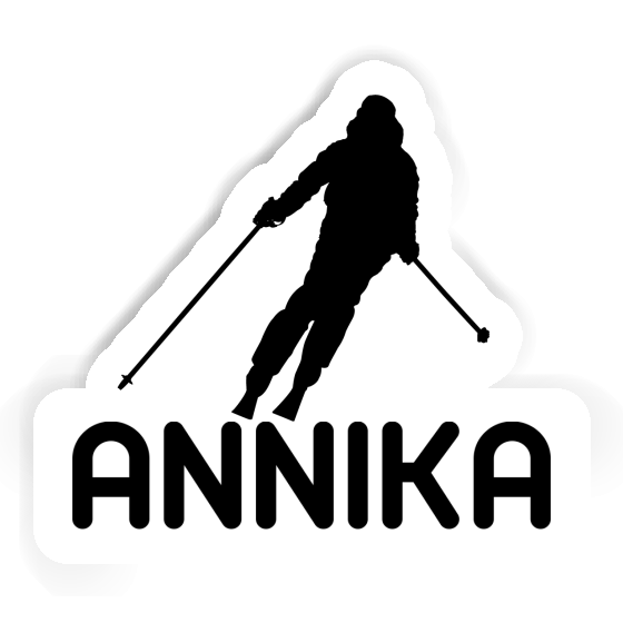 Skier Sticker Annika Laptop Image