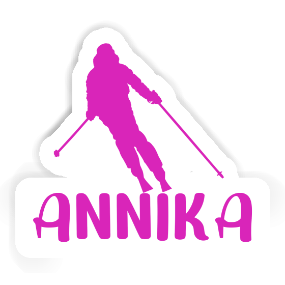 Skifahrerin Aufkleber Annika Notebook Image