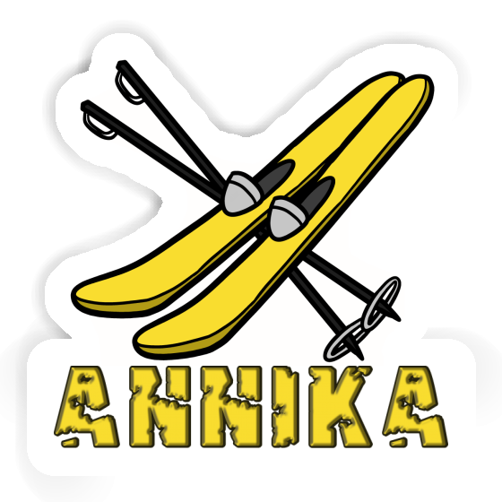 Ski Sticker Annika Notebook Image