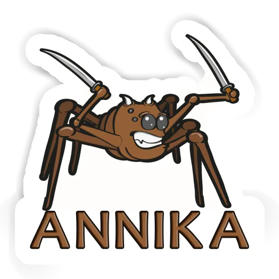 Sticker Annika Fighting Spider Notebook Image