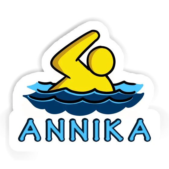 Sticker Swimmer Annika Laptop Image