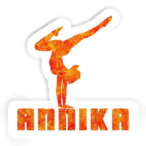 Annika Sticker Yoga-Frau Laptop Image