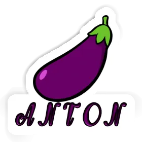 Anton Aufkleber Aubergine Image