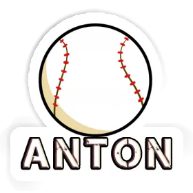 Baseball Aufkleber Anton Image