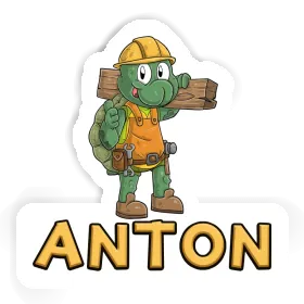 Bauarbeiter Aufkleber Anton Image