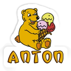 Eiscreme-Bär Aufkleber Anton Image