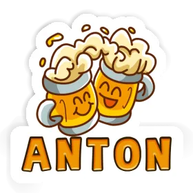 Bier Aufkleber Anton Image