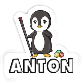 Anton Sticker Billardspieler Image