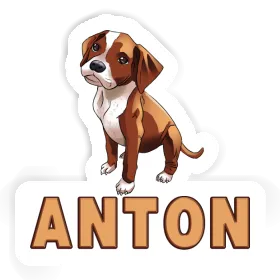 Boxerhund Aufkleber Anton Image