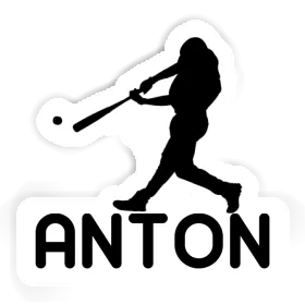 Aufkleber Baseballspieler Anton Image