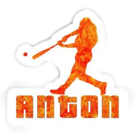 Baseballspieler Sticker Anton Image