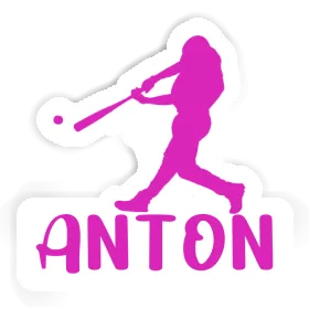 Anton Aufkleber Baseballspieler Image