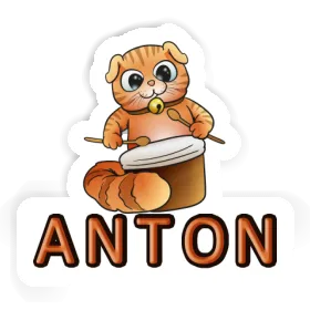 Anton Sticker Trommlerin Image