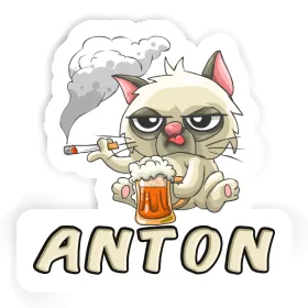 Anton Sticker Rauchende Katze Image