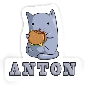 Hamburger-Katze Aufkleber Anton Image