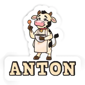 Aufkleber Chefköchin Anton Image