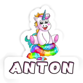 Aufkleber Anton Baby Einhorn Image