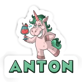 Party-Einhorn Sticker Anton Image