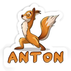 Yoga-Eichhörnchen Sticker Anton Image