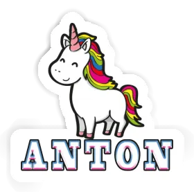 Einhorn Aufkleber Anton Image