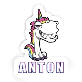 Anton Aufkleber Einhorn Image