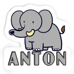 Aufkleber Elefant Anton Image