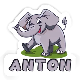 Anton Aufkleber Elefant Image