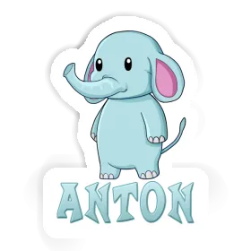 Sticker Elefant Anton Image